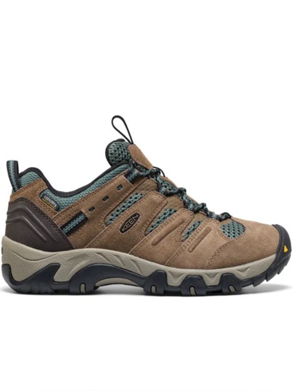 KEEN Women's Tan Headout Hiking Shoes with Teal Accents